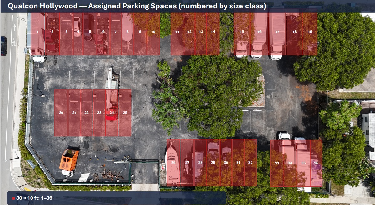 Top-down map of Hollywood spaces