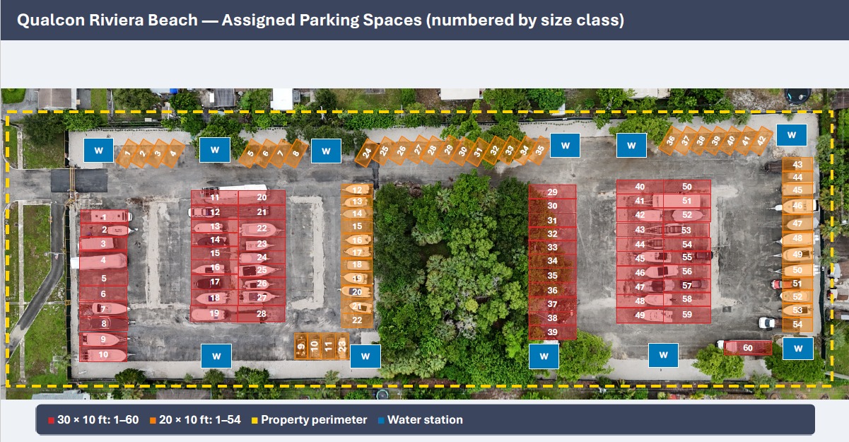 Top-down map of Riviera Beach spaces