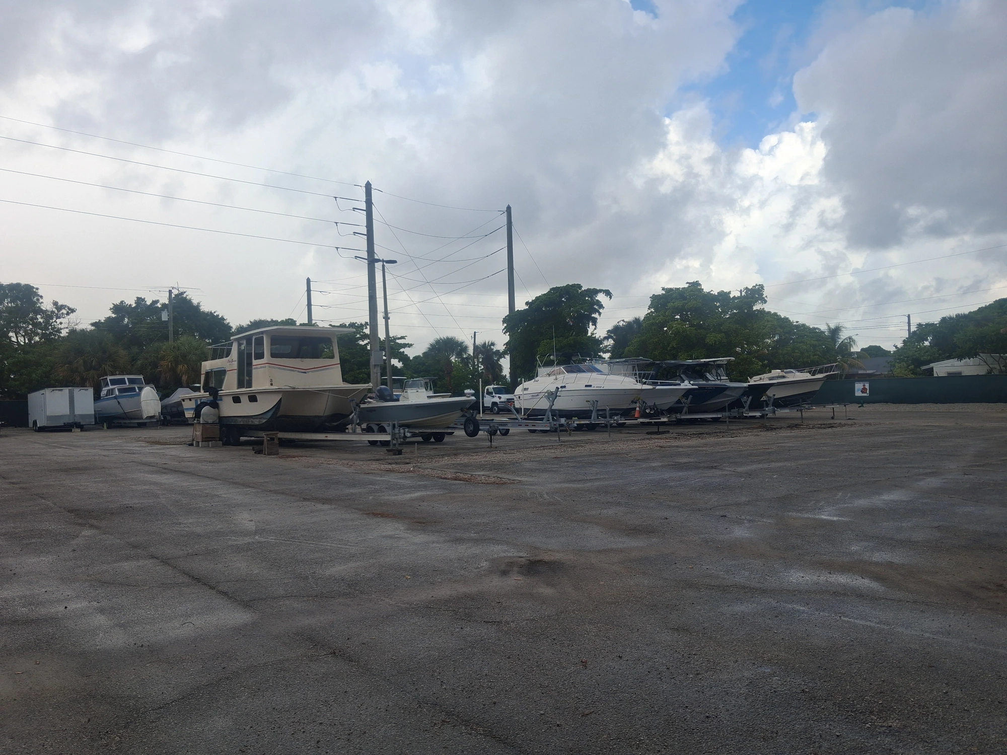 Ground view of the parking rows at Avenue E