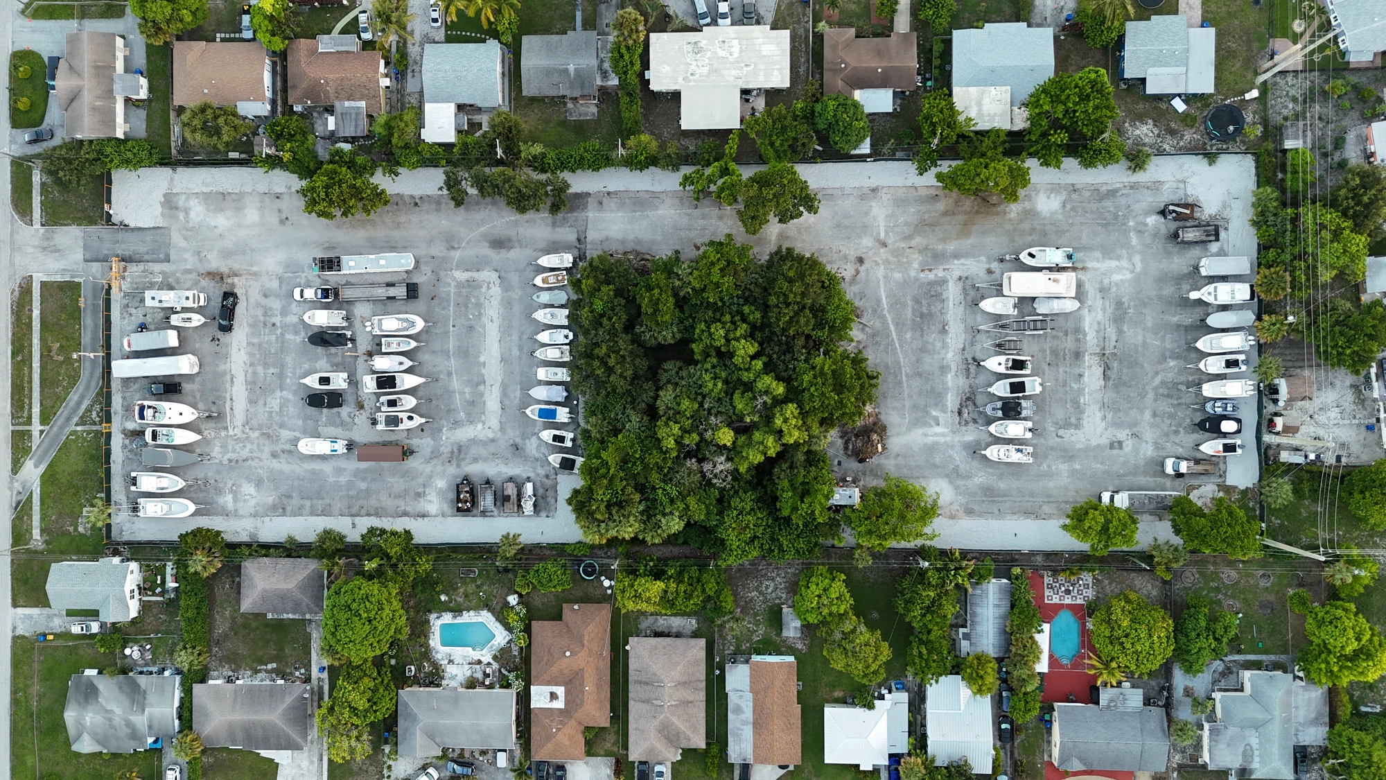 Top-down aerial of the Riviera Beach lot