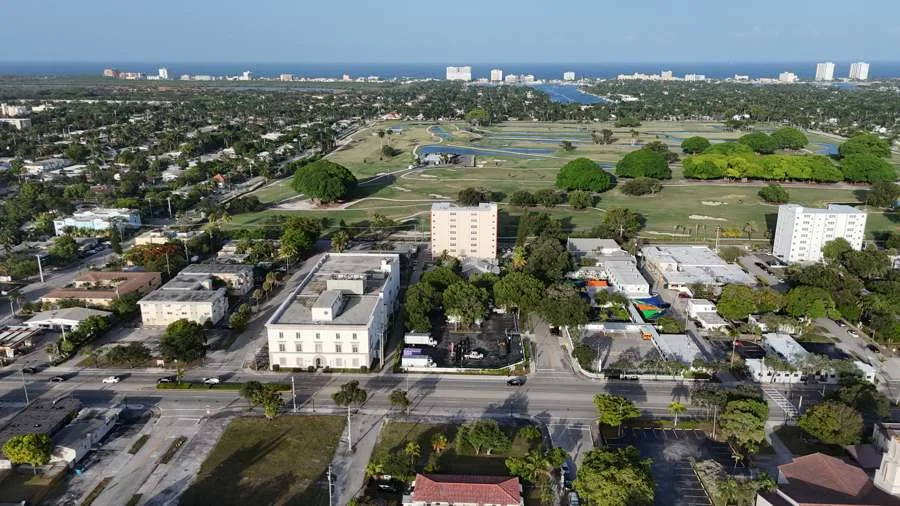 Hollywood FL skyline aerial