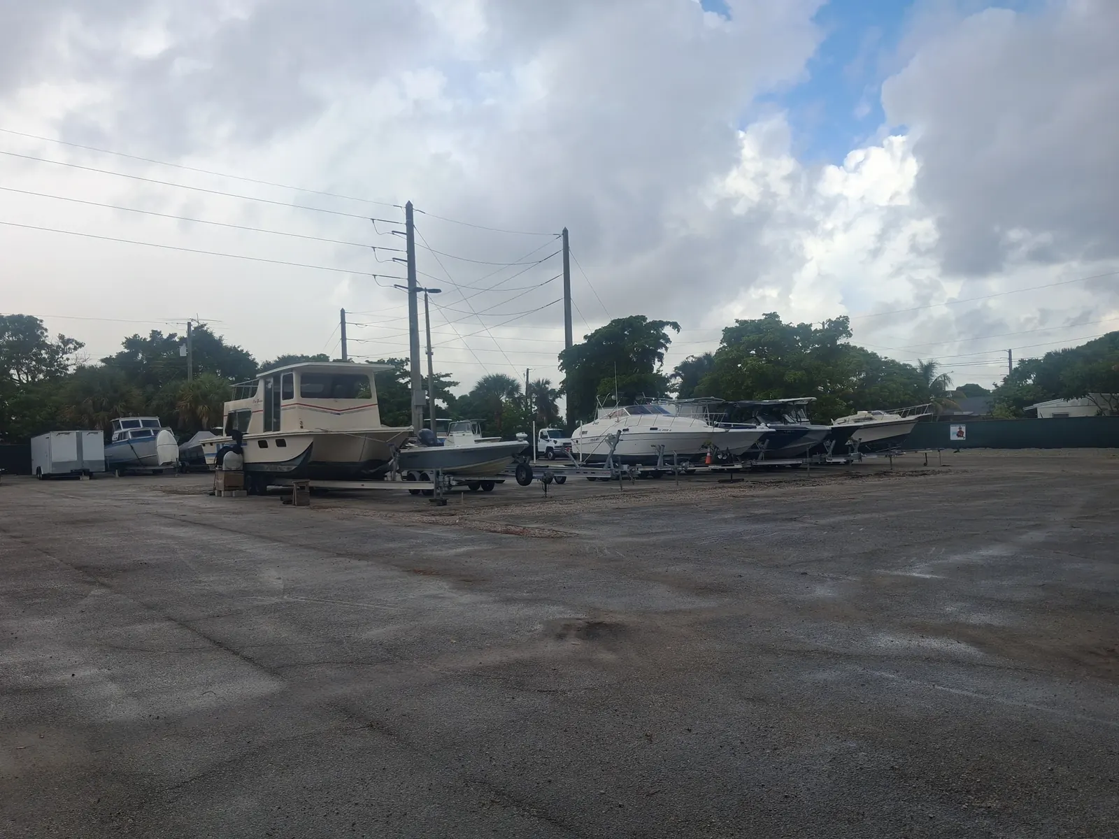 Ground view of the parking rows at Avenue E